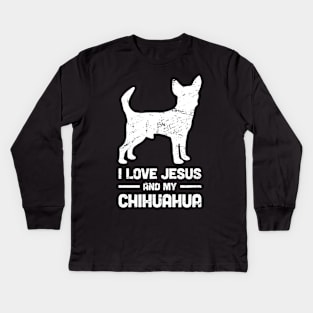 Chihuahua - Funny Jesus Christian Dog Kids Long Sleeve T-Shirt